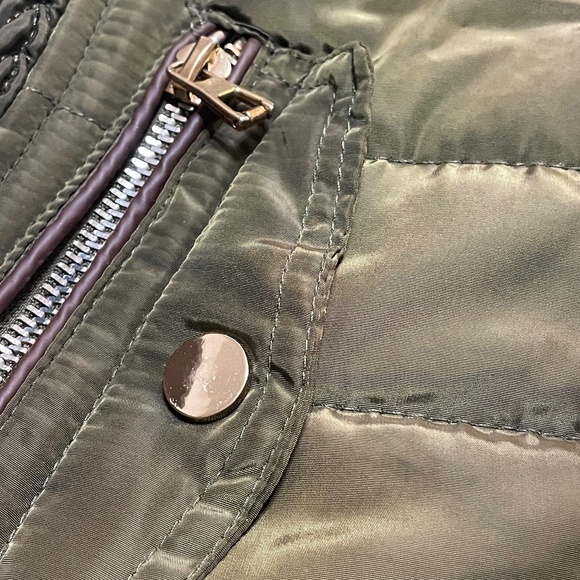 Special One Green Puffer Vest With Removable Hood Lined Women's Size Medium - Picture 8 of 14